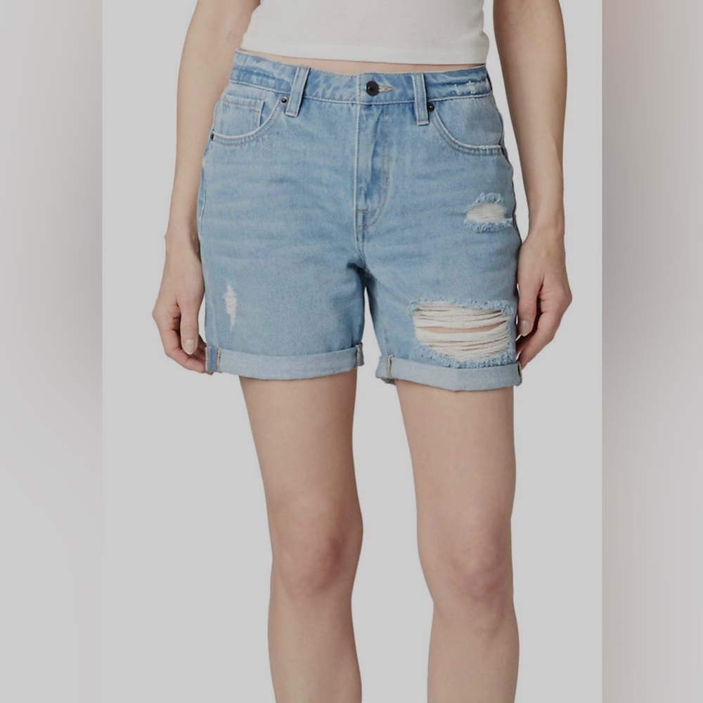 BUFFALO DAVID BITTON Billy Boyfriend Denim Jean Shorts 25 NWT